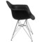 Emma and Oliver Plastic Accent Dining Chair with Arms and Chrome Base